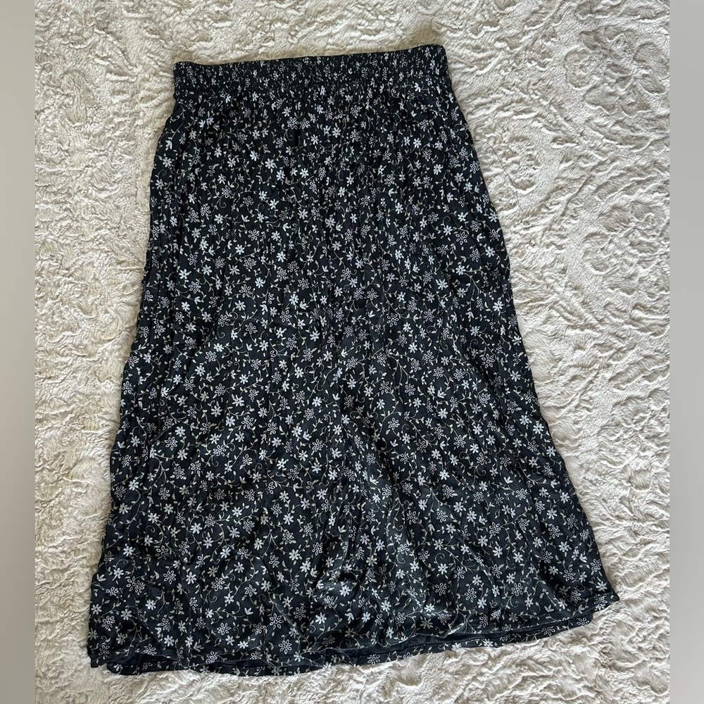 Floral midi skirt